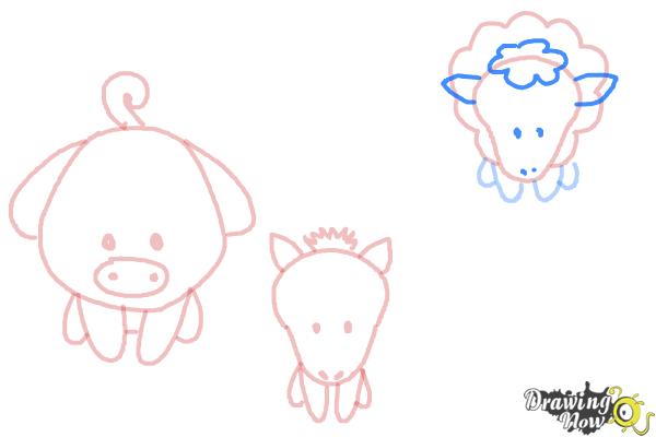 How to Draw Farm Animals For Kids - Step 9