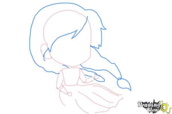 How to Draw Chibi Anna from Frozen - Step 5