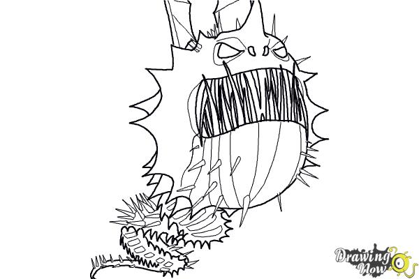 How to Draw a Screaming Death Dragon from How to Train Your Dragon