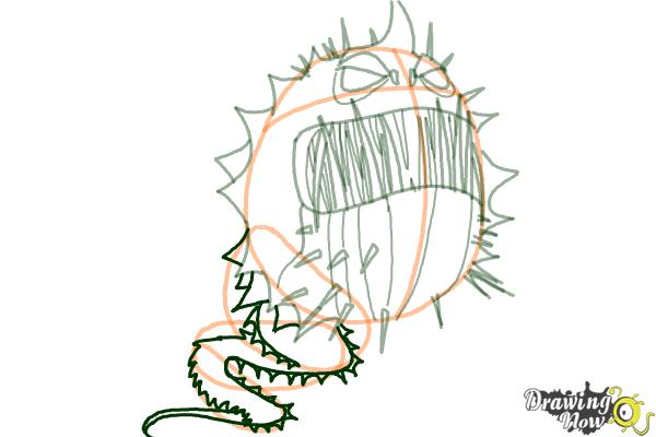 How to Draw a Screaming Death Dragon from How to Train Your Dragon - Step 8