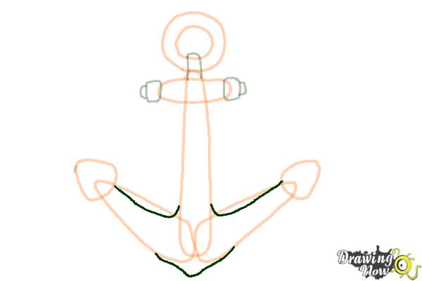 How to Draw an Anchor - Step 6