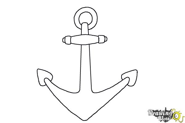 How to Draw an Anchor - Step 7