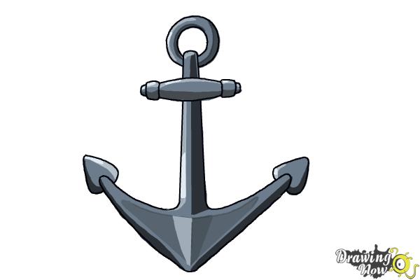 How to Draw an Anchor - Step 8