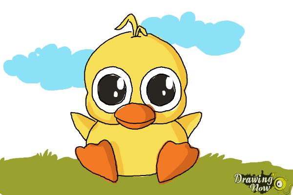 How to Draw a Duck For Kids - Step 8
