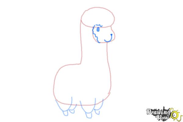 How to Draw a Llama For Kids - Step 4