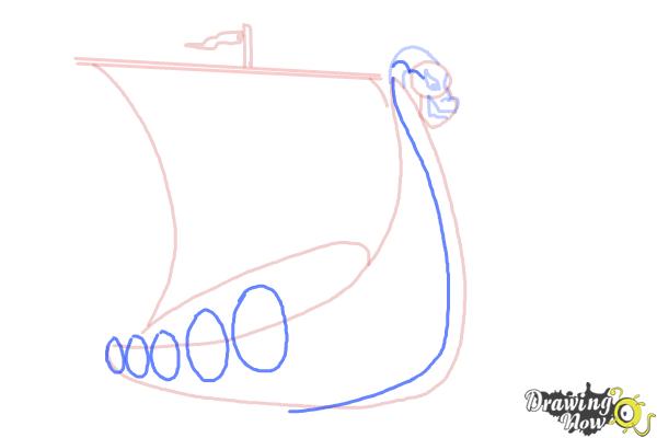 How to Draw a Viking Ship - Step 5