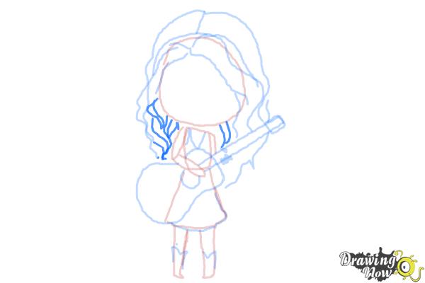 How to Draw Chibi Taylor Swift - Step 10