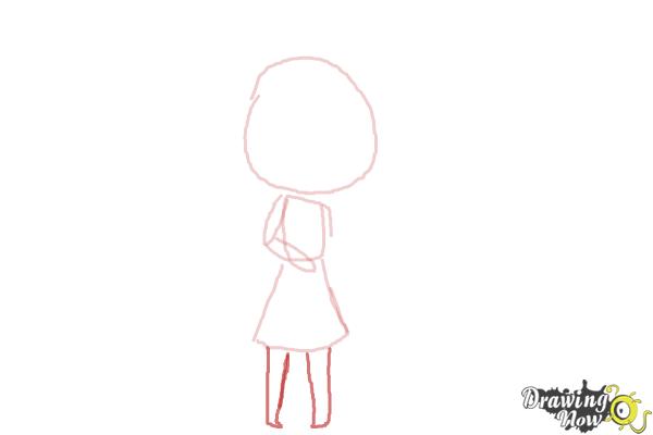 How to Draw Chibi Taylor Swift - Step 4 How to Draw Chibi Taylor Swift - Step 4