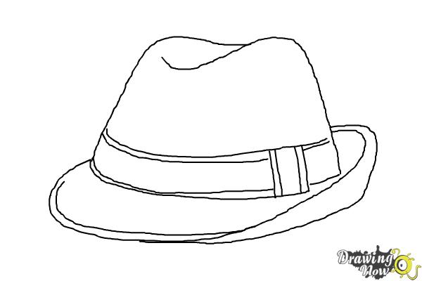 How to Draw a Fedora - DrawingNow