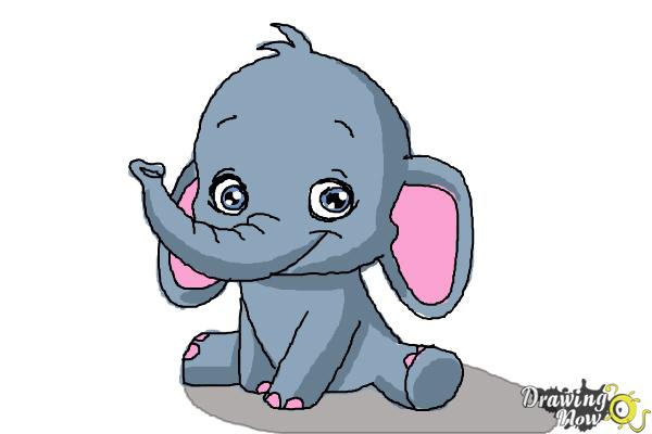 How to Draw an Elephant For Kids - Step 10