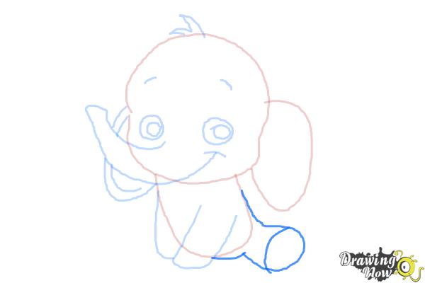 How to Draw an Elephant For Kids - Step 7