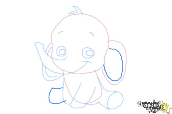 How to Draw an Elephant For Kids - Step 8