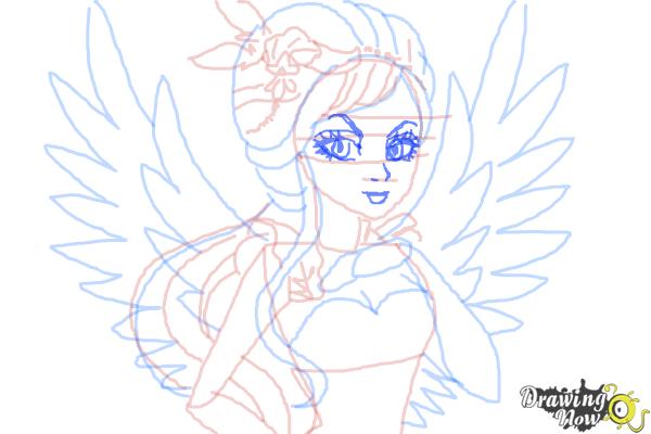 How to Draw Duchess Swan The Daughter Of Swan Princess from Ever After High - Step 10