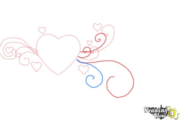 How to Draw a Valentine Heart - Step 5