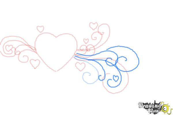 How to Draw a Valentine Heart - Step 6