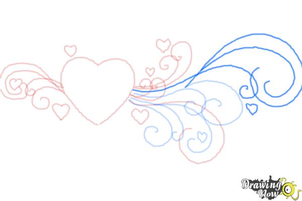 How to Draw a Valentine Heart - Step 7