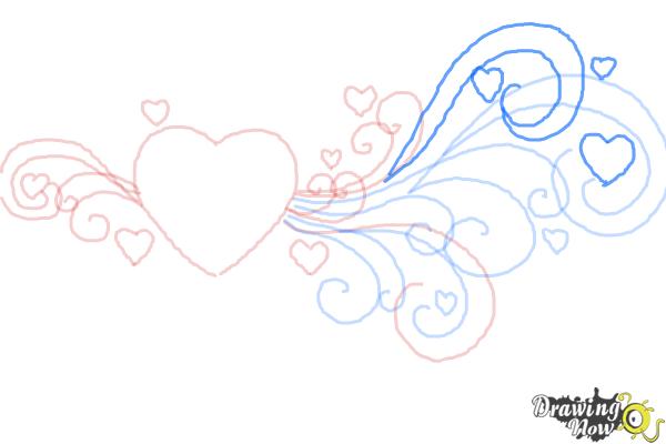 How to Draw a Valentine Heart - Step 8