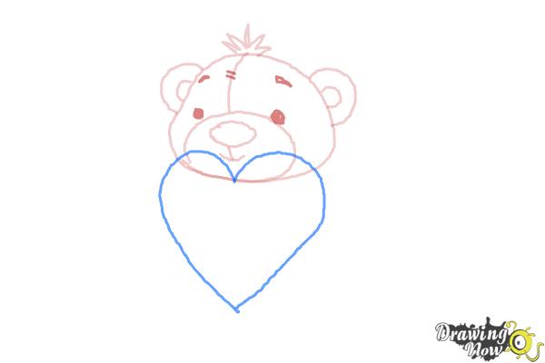 How to Draw a Valentine Bear - Step 5