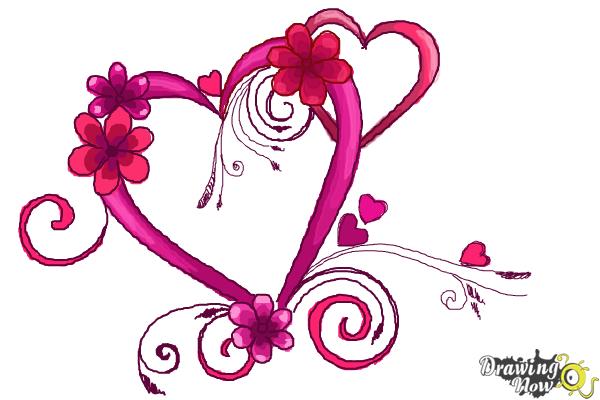 How to Draw a Fancy Heart - Step 10 How to Draw a Fancy Heart - Step 10