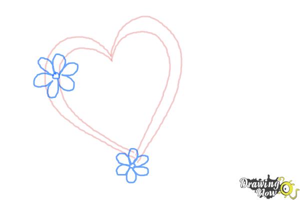 How to Draw a Fancy Heart - Step 3