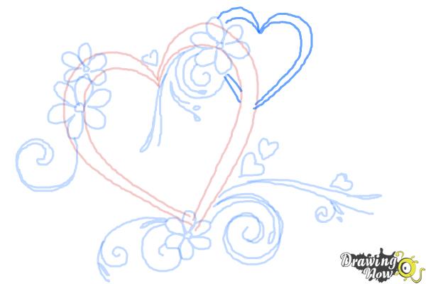 How to Draw a Fancy Heart - Step 8