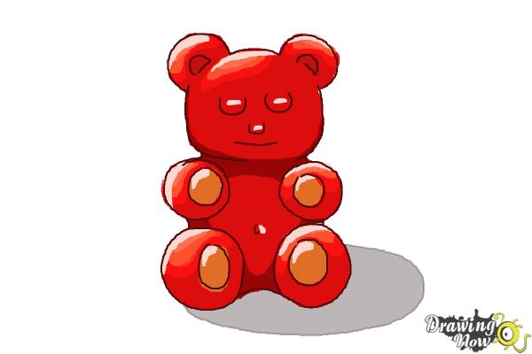 How to Draw a Gummy Bear - Step 9