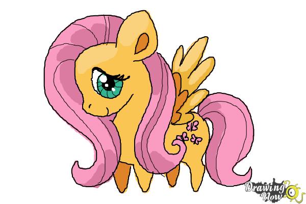 How to Draw Chibi Fluttershy from My Little Pony Friendship Is Magic - Step 10