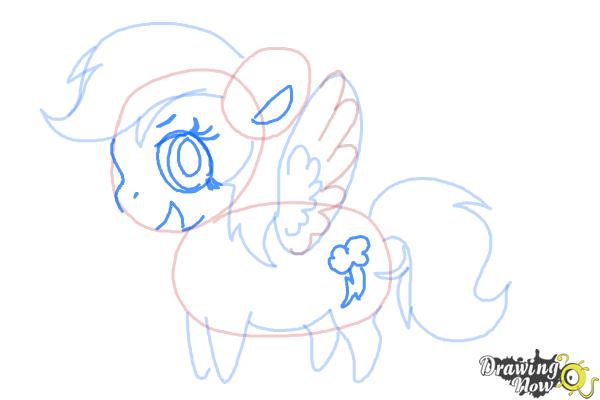 How to Draw Chibi Rainbow Dash from My Little Pony Friendship Is Magic - Step 6