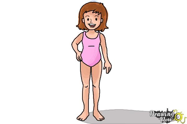 How to Draw a Girl Body - Step 10