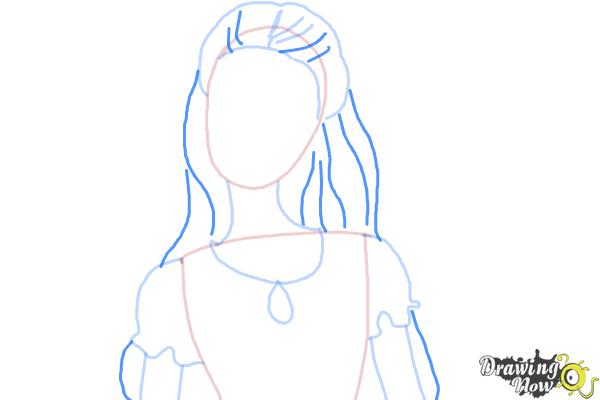 How to Draw Teresa from Barbie: Life In The Dreamhouse - Step 5