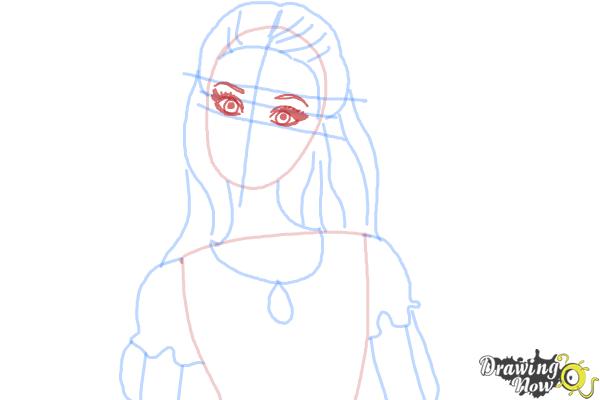 How to Draw Teresa from Barbie: Life In The Dreamhouse - Step 7