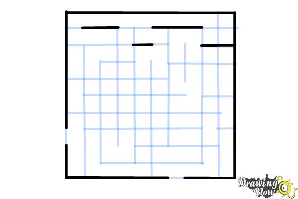 How to Draw a Labyrinth - Step 8 How to Draw a Labyrinth - Step 8