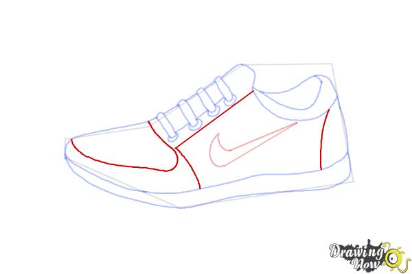 How to Draw Nike Shoes - Step 11