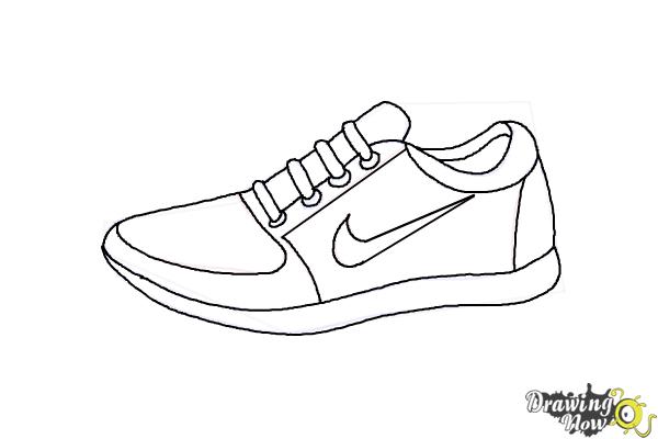 How to Draw Nike Shoes - Step 12