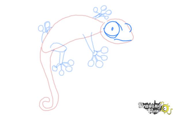 How to Draw a Cartoon Lizard - Step 6
