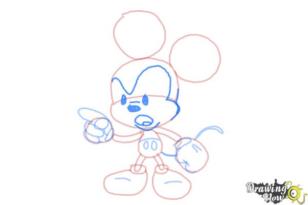 How to Draw Chibi Mickey Mouse - Step 6