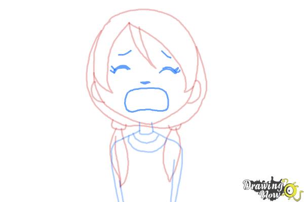 How to Draw a Girl Crying - Step 5