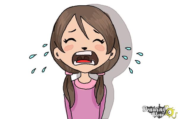How To Draw A Girl Crying Drawingnow 