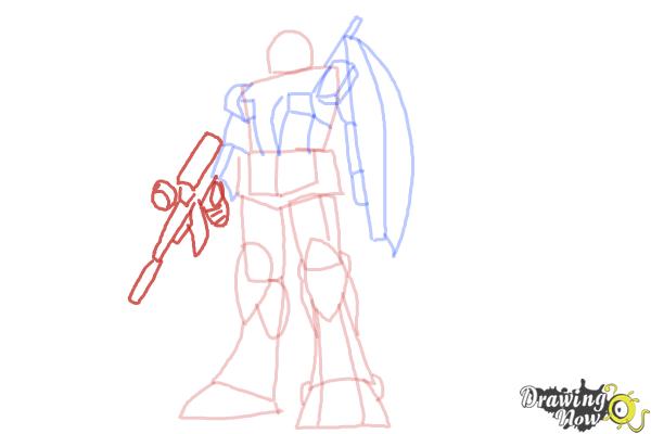 How to Draw a Gundam - Step 9