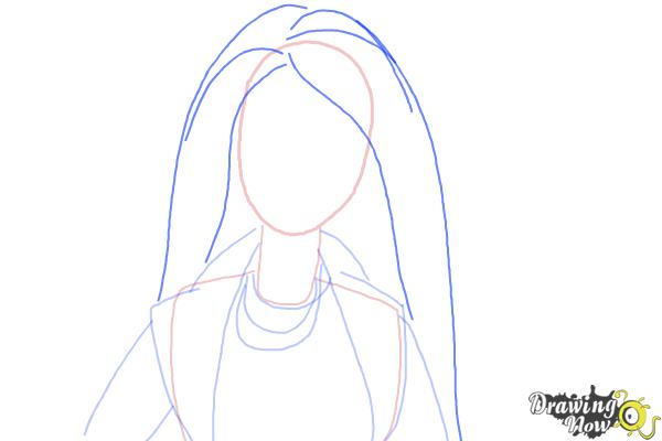 How to Draw Raquelle from Barbie: Life In The Dreamhouse - Step 5