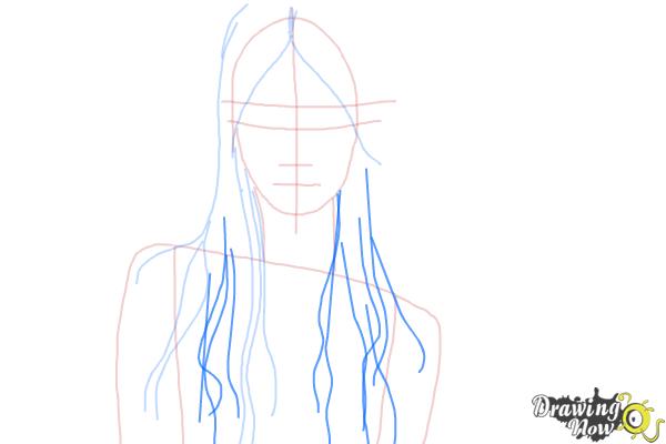 How to Draw Wet Hair - Step 6