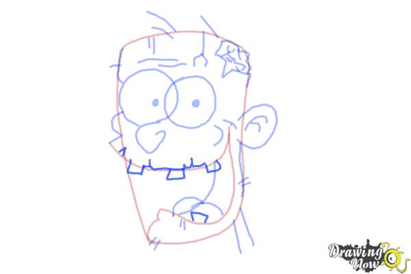 How to Draw a Zombie for Kids - Step 9