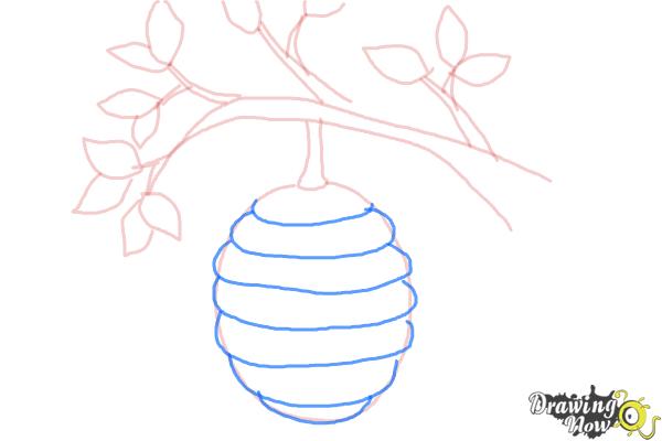 How to Draw a Beehive - Step 6