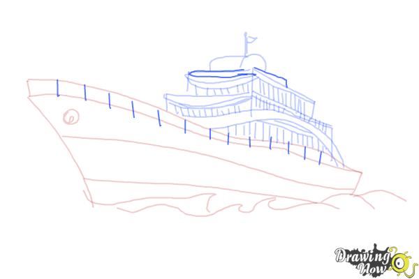 How to Draw a Yacht - Step 9