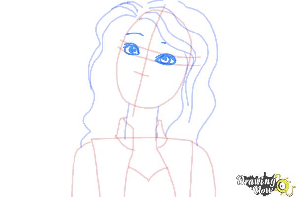 How to Draw Nikki from Barbie: Life In The Dreamhouse - Step 7