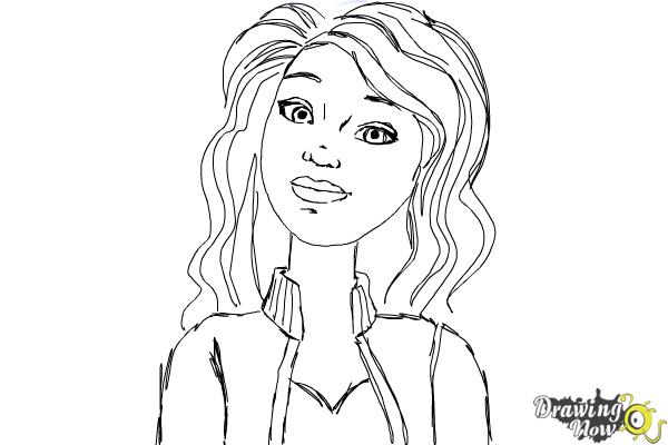 How to Draw Nikki from Barbie: Life In The Dreamhouse - Step 9