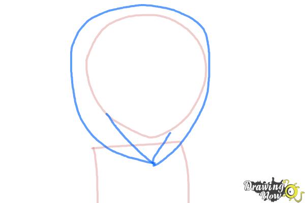How to Draw Manga Finn from Adventure Time - Step 3 How to Draw Manga Finn from Adventure Time - Step 3