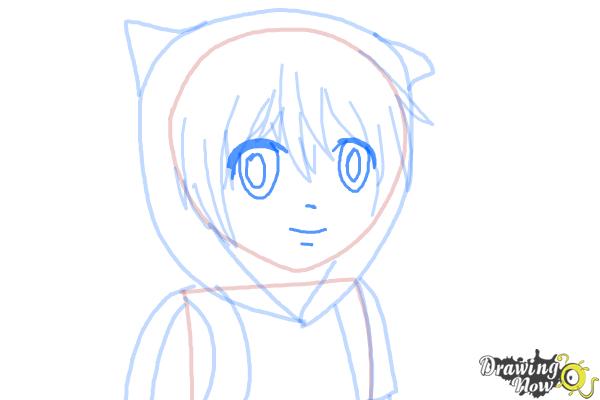 How to Draw Manga Finn from Adventure Time - Step 8 How to Draw Manga Finn from Adventure Time - Step 8