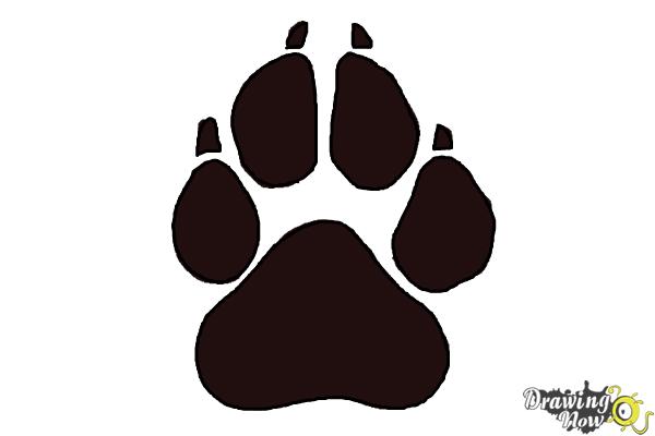 How to Draw a Paw Print - Step 6