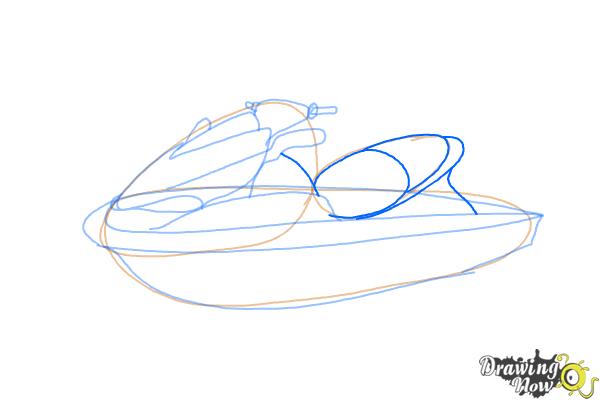 How to Draw a Jet Ski - Step 7